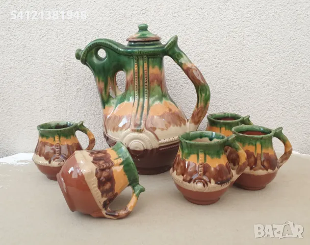 Битов керамичен сервиз за вино