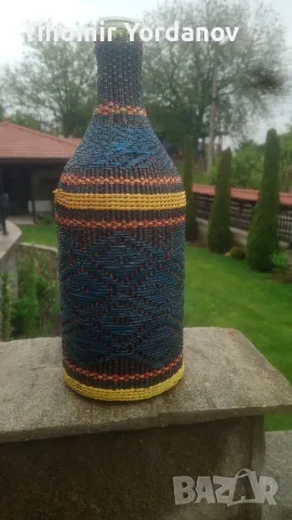 Плетена бутилка., снимка 3 - Антикварни и старинни предмети - 50235877