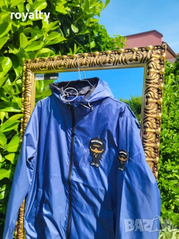 Мъжка Синя Ветровка, снимка 2 - Спортни дрехи, екипи - 52281066