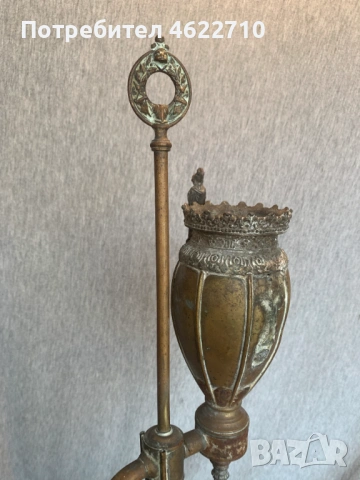 Антична бронзова маслена лампа, снимка 10 - Антикварни и старинни предмети - 53433127