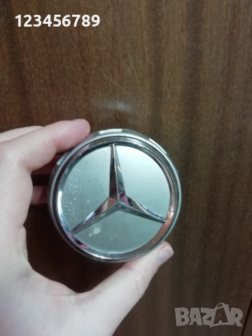 Оригинална Капачка за джанта AMG Мерцедес Mercedes-Benz Silver Crome сребриста хром АМГ OEM 75мм