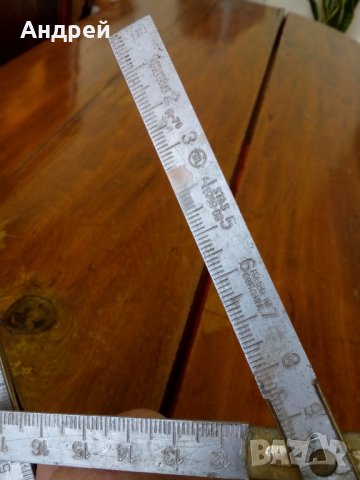 Стар дърводелски метър, снимка 5 - Други ценни предмети - 27417897