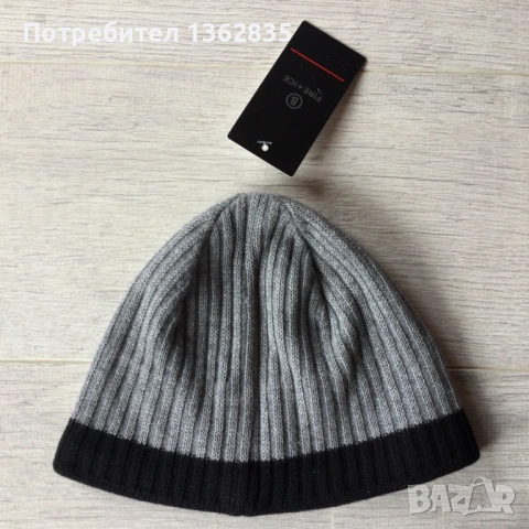 НОВА унисекс вълнена сива зимна шапка BOGNER Fire + Ice от Германия, снимка 4 - Шапки - 53455126