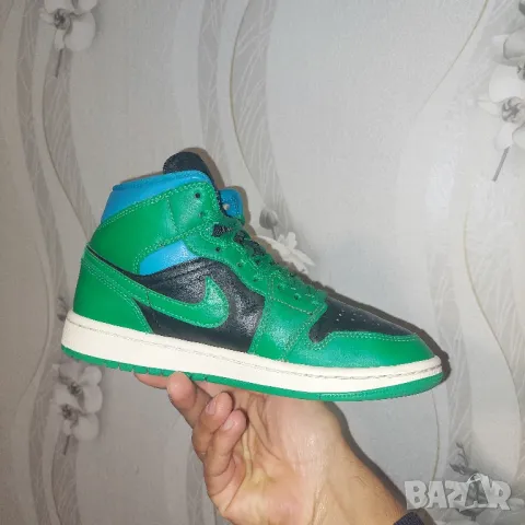 оригинални маратонки  Nike Air Jordan 1 Retro Mid Lucky Green Aquatone номер 36 -36,5, снимка 9 - Маратонки - 47466124