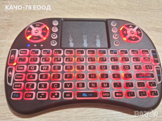 Мини безжична клавиатура с тъчпад и подсветка mini keyboard , снимка 6 - Клавиатури и мишки - 42990611