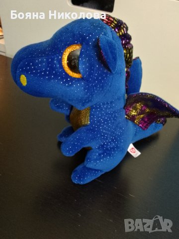 Сафир, син плюшен дракон, Ty, снимка 3 - Плюшени играчки - 43758992