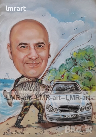 Рисувам ръчно КАРИКАТУРИ , ШАРЖ от снимка по ваш избор, професионално., снимка 5 - Картини - 52308446
