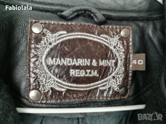 Mandarin & Mint Leather jacket 40, снимка 2 - Маратонки - 44045507
