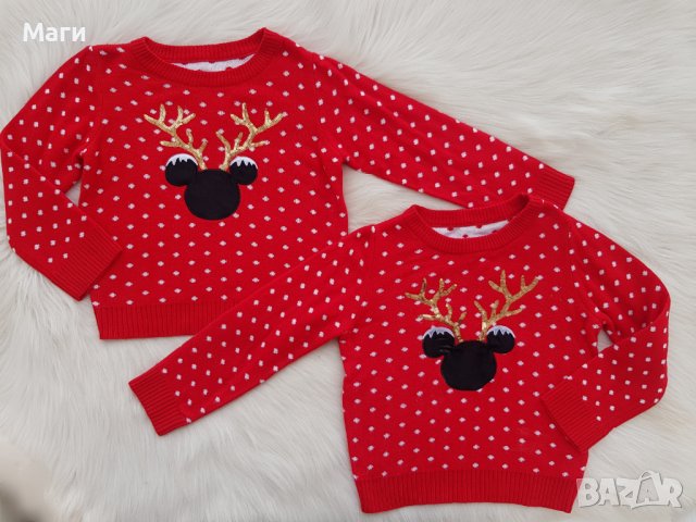 Коледен пуловер Мини Маус 6-7 години, снимка 5 - Детски пуловери и жилетки - 38599470