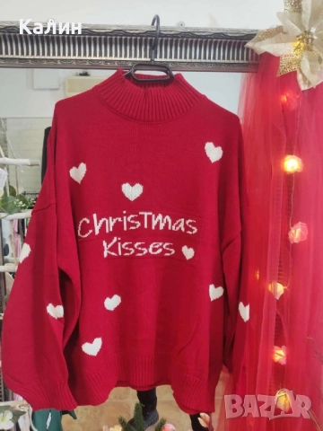 Дамски Коледни блузи - два цвята - 35 лв., снимка 5 - Блузи с дълъг ръкав и пуловери - 52532912