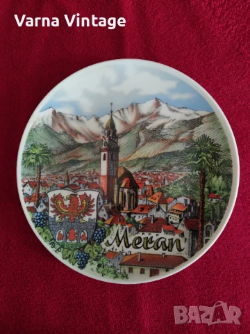 Колекционерска порцеланова чиния Meran. TK Handarbeit Австрия.