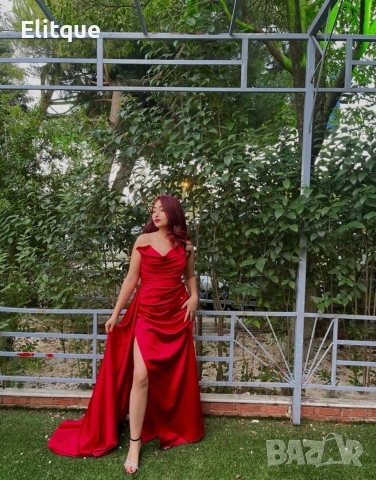 ⭐️Дълги сатенени рокли с цепка