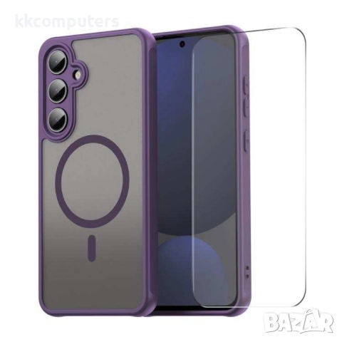 Samsung Galaxy S25 FE ENKAY PC + TPU/ MagSafe Удароустойчив Калъф и Протектор от закалено стъкло, снимка 4 - Калъфи, кейсове - 51832027