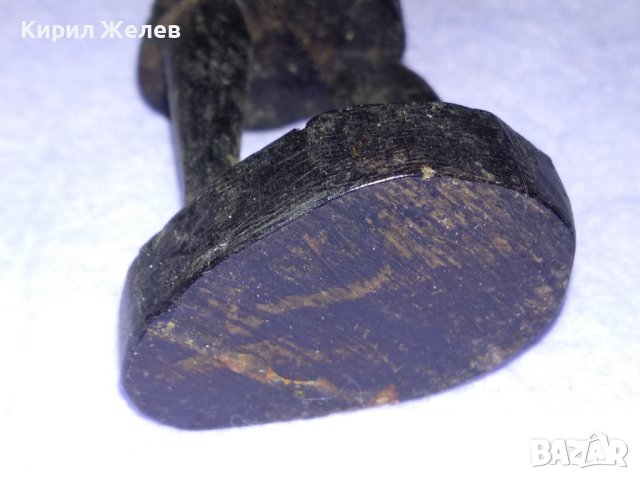 СТАРИННА АФРИКАНСКА АБАНОСОВА СТАТУЕТКА Ръчна ТРАДИЦИОННА МАЙСТОРСКА АРТ РАБОТА ФИГУРА АБАНОС 41415, снимка 6 - Антикварни и старинни предмети - 43588053