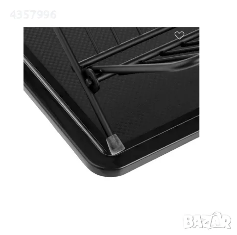  Метален сушилник за чинии, С подложка, За кухня, Черен , снимка 3 - Сушилници - 48999584