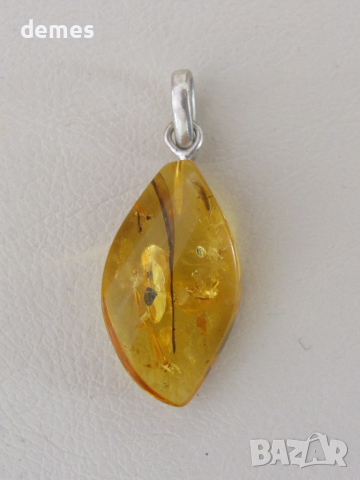 Колие - висулка първокласен балтийски кехлибар, снимка 3 - Колиета, медальони, синджири - 52327080