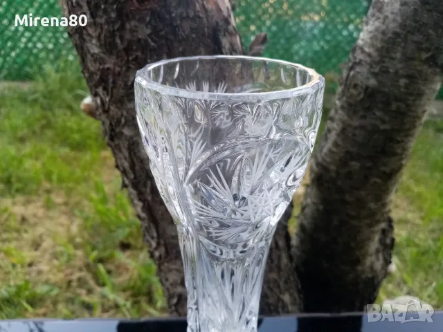 Полска кристална ваза, снимка 2 - Вази - 49979153