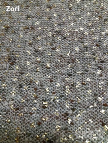 Кроп-топ от рехаво плетиво букле в бежово-кафяво-златисти цветове, снимка 2 - Корсети, бюстиета, топове - 43479971