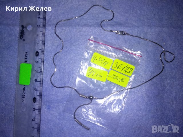 ЕФИРНО ДЕЛИКАТНО ИТАЛИАНСКО СРЕБЪРНО КОЛИЕ СРЕБРО 925 с РОДИЕВО ПОКРИТИЕ 36122, снимка 5 - Колиета, медальони, синджири - 39666738