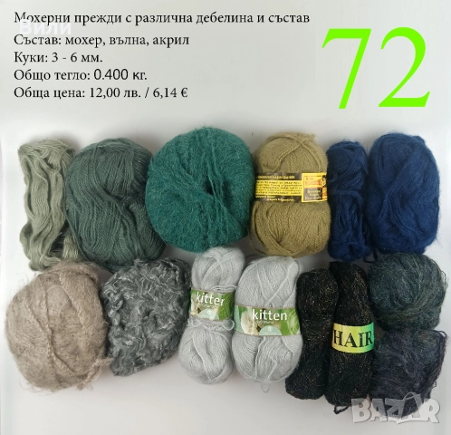 Евтини прежди в малки количества - нови и остатъци, снимка 6 - Други - 52029822