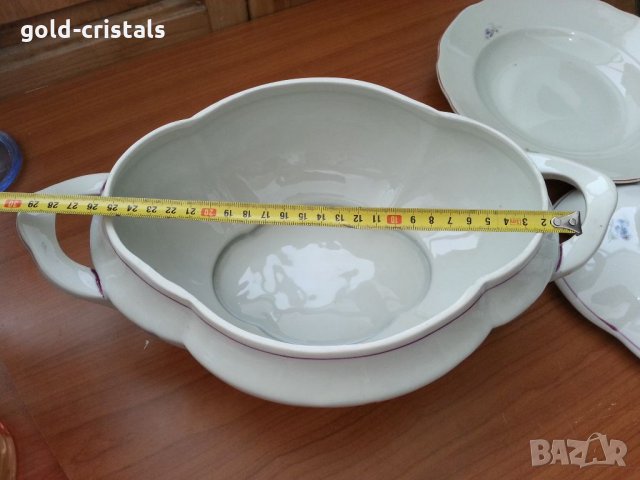 Стар български порцелан супник, снимка 7 - Антикварни и старинни предмети - 33423006