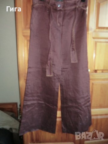 нов панталон с широки крачоли, цвят бордо, снимка 2 - Панталони - 37625044