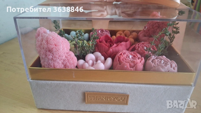 Свещи,подаръчна кутия със свещи, снимка 3 - Декорация за дома - 53606694