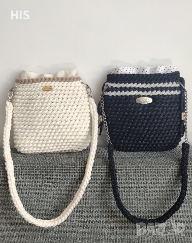 Дамски плетени чанти, луксозни, хендмейд с подплата и джоб, различни модели , снимка 4 - Чанти - 40479208