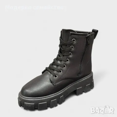 Дамски зимни боти с връзки Карл , снимка 2 - Дамски боти - 47507712