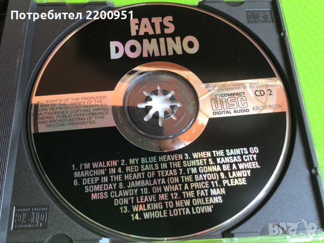 FATS DOMINO, снимка 5 - CD дискове - 39594142