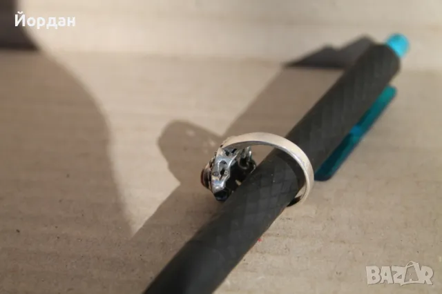 Дамски сребърен пръстен камънъни маркезит и карнеол, снимка 8 - Пръстени - 48425793