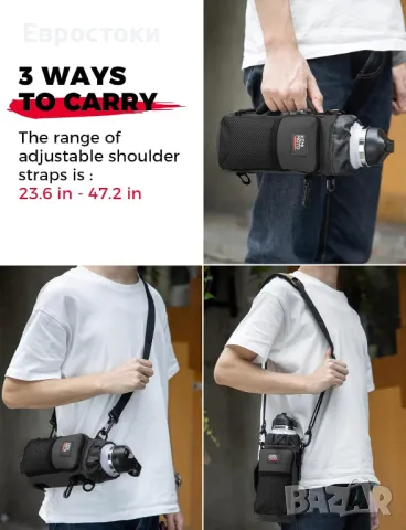 KEMIMOTO Чанта за бутилка вода, с регулируема презрамка, за туризъм, къмпинг, риболов, снимка 5 - Екипировка - 49263453