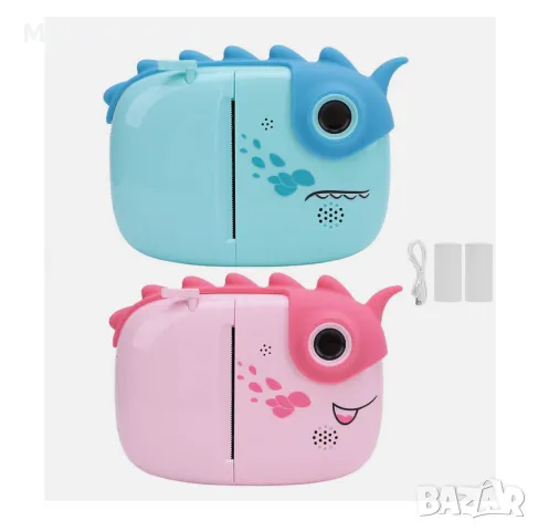 Мини принтер и фотоапарат за деца Mercado Trade, Динозавър, Различни цветове, снимка 9 - Образователни игри - 49067514