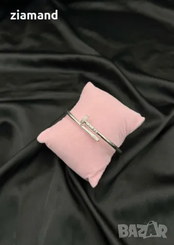 Твърда гривна пирон с камъни, снимка 3 - Гривни - 43862308