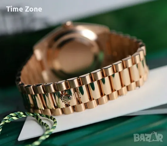 Rolex Day-Date 36mm Rose Gold Chocolate Dial Diamond Automatic Дамски Различни Варианти, снимка 8 - Дамски - 48183126