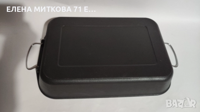 Тежка и голяма чугунена тава с неръждаеми дръжки, снимка 2 - Съдове за готвене - 52795629