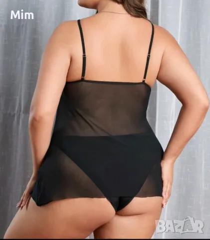 1XL  Черна еластична нощница/ топ / с богата златиста бродерия , снимка 2 - Корсети, бюстиета, топове - 48658470