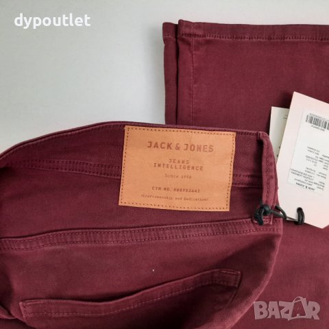 Jack & Jones - Панталон, Slim Fit, размер  W33, цвят Burgunndy.                                     , снимка 5 - Дънки - 39660054