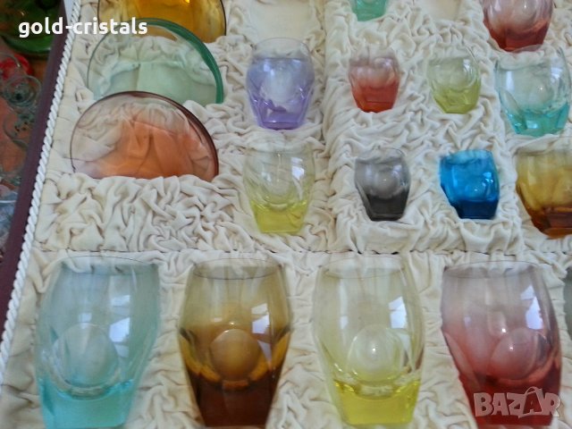 Moser kristal Boxemia Чехословакия чаши в дървена кутия , снимка 17 - Антикварни и старинни предмети - 27748661