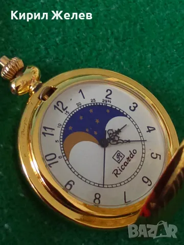 RICARDO КРАСИВ ЗЛАТИСТ ВИНТИДЖ МИНИ МОДЕЛ КВАРЦОВ ЧАСОВНИК с КАПАК 35428, снимка 16 - Джобни - 45096533