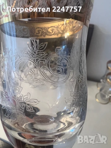 Кристални чаши за ракия Murano Medici, снимка 4 - Чаши - 51381425