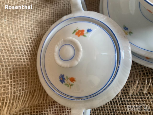 Немски порцеланов десертен комплект за двама, снимка 2 - Чаши - 33622669