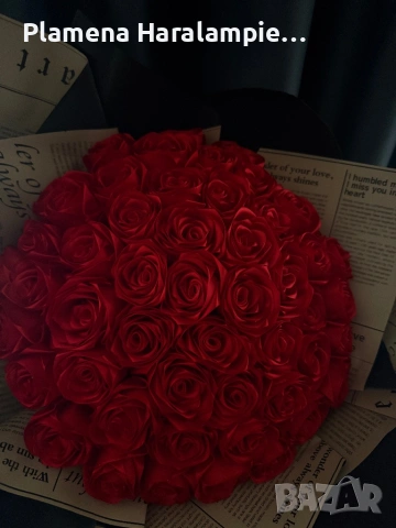 ръчноизработени букети от сатенени ленти , снимка 3 - Изкуствени цветя - 53329194