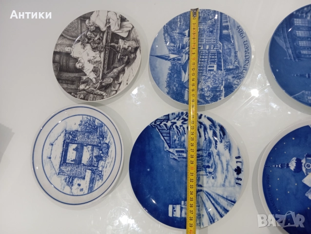 Порцеланови стенни маркирани чинии за колекция , снимка 11 - Чинии - 52496613