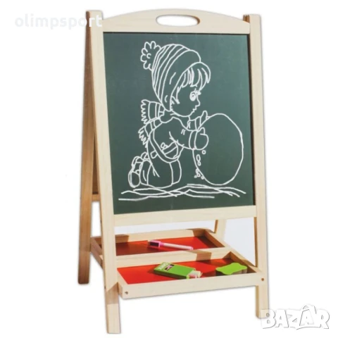 Магнитна дъска, 88 см, Двустранна, с 55 букви на кирилица /150860/, снимка 2 - Ученически пособия, канцеларски материали - 51376577