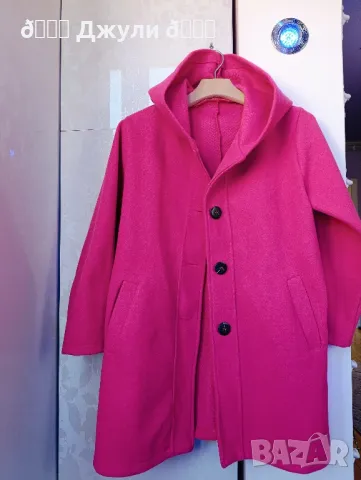 Модно дамско палто в цвят Фуксия 🩷, снимка 9 - Палта, манта - 48847547
