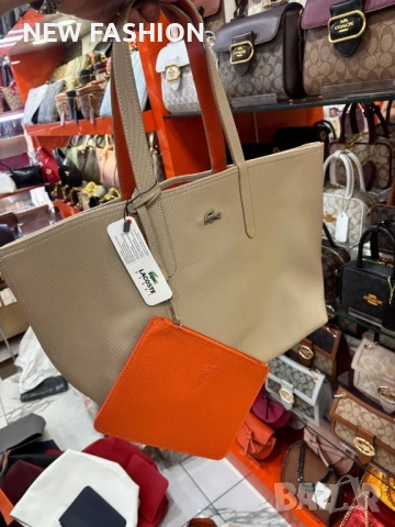 Дамски Кожени Чанти ✨ Lacoste , снимка 4 - Чанти - 50756512