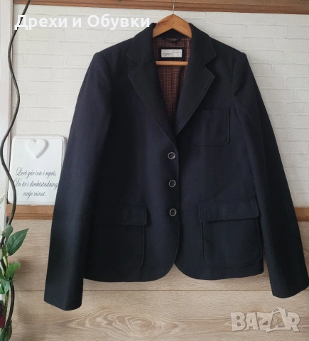 Черно сако вълна ESPRIT , снимка 7 - Блузи с дълъг ръкав и пуловери - 52544440