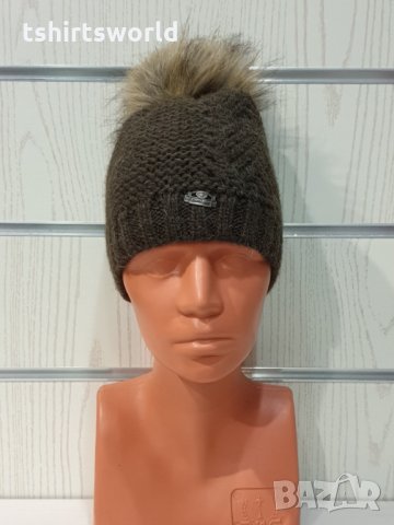 Нова зимна дамска шапка СилвърСтар с подплата плюш в кафяв цвят, снимка 10 - Шапки - 35510329