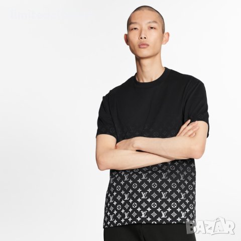 LOUIS VUITTON LV Monogram Gradient Logo Print Мъжка Тениска size S, снимка 2 - Тениски - 43189002
